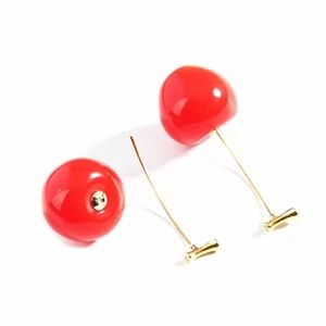🍒 Cherry Earrings Red